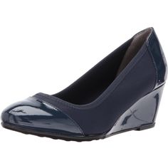 Brand New Lifestride Women's Juliana Stretch Wedge Pump Size 10 Blue Wedge Heels With Cushioned Footbed, Blue Synthetic Heels With Cushioned Footbed, Blue Cushioned Synthetic Heels, Blue Cushioned Slip-on Heels, Lifestride Shoes, Wedge Pump, Blue Wedges, Comfort Shoes Women, Swim Shoes