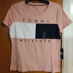 Nwt/ Tommy Hilfiger Women/Small, Graphic, Pink, White & Blue, Tee-Shirt. Spring Trendy Tommy Hilfiger Tops, Trendy Tommy Hilfiger Cotton Tops, Trendy Tommy Hilfiger Tops For Spring, Trendy Tommy Hilfiger Spring Tops, Tommy Hilfiger Trendy Spring Tops, Tommy Hilfiger Spring Crew Neck Tops, Tommy Hilfiger Crew Neck Tops For Spring, Tommy Hilfiger Pink Summer Tops, Spring Cotton Tommy Hilfiger Tops