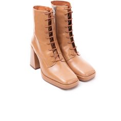 Amboise Camel Leather – L'INTERVALLE Rounded Square, Leather Boot, Side Zip, Combat Boots, Camel, Espadrilles, Chelsea, Leather Upper, Spain