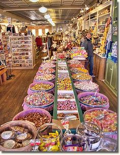 a store filled with lots of different types of candies