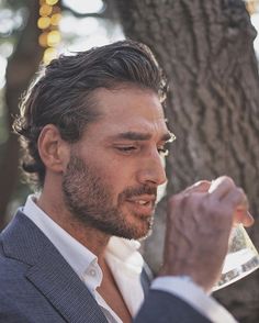 Men’s Soft Perm, Joseph Cannata, Handsome Italian Men, Italian Hair, Mens Hairstyles With Beard, Handsome Arab Men