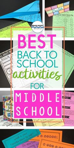 the best back to school activities for middle school