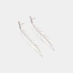 CADAR earrings Approx. 3.2"L x 0.5"W 18-karat white gold For pierced ears Made in Italy Pierced Ears, Bergdorf Goodman, Ear Piercings, Tops Designs, In Italy, White Gold, Drop Earrings, Italy, Luxury Fashion