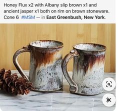 Albany Slip Brown, Diy Pottery Painting, Pottery Workshop, Green Mugs, Ceramic Glaze