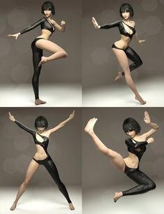 Fight Like a Girl Poses for Aiko 7 | Daz 3D Pose Reference Action, Female Action Poses, Action Pose Reference, Drawing Body Poses, Genesis 3, Anatomy Poses, Female Pose Reference, Body Reference Poses, Daz 3d