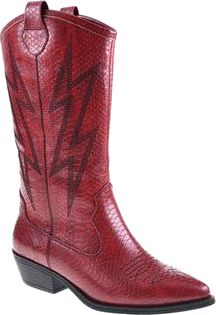 Fitted Red Western Heeled Boots, Red And Black Cowboy Boots, Vintage Red Cowgirl Boots, Western Red Knee-high Boots, Red Weetern Cowboy Boots, Black Cowgirl Boots, Black Cowgirl, Burgundy Red, Cowgirl Boots