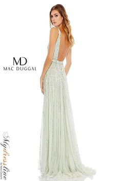 Introducing the Mac Duggal 10700: a mesmerizing masterpiece that will sweep you off your feet. 💫✨ Feel the enchantment as you slip into this A-line evening dress, crafted with exquisite sequin and tulle fabric. With its sleeveless bodice, plunging neckline, and alluring low back, this dress is a dream come true. The zipper closure ensures a perfect fit, while the graceful train adds a touch of romance. From weddings to proms, this dress is designed to captivate hearts and leave a lasting impres Sequin Ball Gown, Neutral Dresses, Engagement Party Dresses, Spring Wedding Guest Dress, Prom Long, Bride Groom Dress, Western Chic, Illusion Neckline, Engagement Dresses