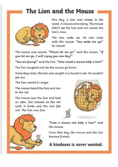 the lion and the mouse poem