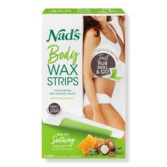 Body Wax Strips - LARGE HAIR REMOVAL STRIPS 24CTBenefitsRemoves body hair by the root for long-lasting smooth skinEasy to use wax strips - just rub, peel & go!Made with soothing shea butter and beeswax to help moisturize skinFlexible strip shapes to your body curves for effective resultsPost calming oil wipes remove excess wax and soothe skinHypoallergenic & Dermatologically-testedCruelty-freeFeaturesSmoother skin for up to 6 weeksHair Free for up to 6 weeks9/10 say hair removal is quick and eas Natural Hair Removal Remedies, Best Hair Removal Products, Calming Oils, At Home Hair Removal, Remove Hair, Wax Strips, Body Waxing, Wax Hair Removal, Body Hair Removal