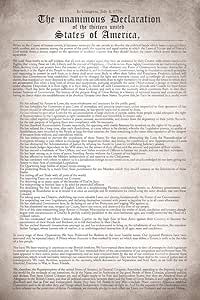 an old document with the declaration states of america