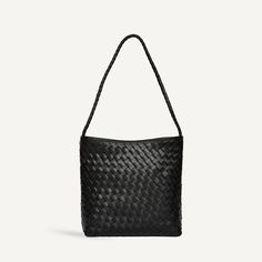 Pauline Bag Square Shoulder Bag With Intrecciato Weave For Travel, Formal Woven Leather Bucket Bag, Classic Woven Leather Shoulder Bag For Shopping, Modern Woven Shoulder Bag With Double Handle, Modern Woven Hobo Shoulder Bag, Formal Intrecciato Weave Tote Shoulder Bag, Formal Intrecciato Weave Shoulder Tote Bag, Classic Woven Leather Shopping Bags, Classic Woven Leather Bags For Shopping