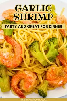 Quick and Easy Garlic Shrimp. Shrimp sautéed with honey and broccoli and served over a bed of spaghetti. This is a quick under 30 minute recipe that will sure delight with its sweet garlic sauce. simple shrimp recipes for dinner | easy shrimp dinner recipes healthy simple | easy shrimp dinner recipes for two Shrimp Dinner Recipes Healthy, Shrimp Recipes For Dinner Easy, Simple Shrimp Recipes, Easy Shrimp Dinner Recipes, Shrimp Dinner Recipes, Easy Garlic Shrimp, Pan Fried Salmon, Shrimp And Broccoli