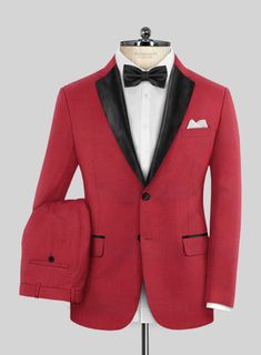 Experience the infusion of passion and individuality into your attire with our Red Tuxedo Suit, effortlessly blending classic charm with contemporary allure. This garment transcends conventional fashion boundaries and evolves into a true expression of your identity. Meticulously crafted from a lavish wool blend, the suit boasts a mesmerizing solid pattern and a profound crimson hue that infuses your ensemble with refined vibrancy. #studiosuits #syudiosuitscollection #tuxedo #tuxedosuit #red #redtuxedo #woolblend #partywear #weddinglook #fashionable #gala #redcarpet #suitswag #fashionaddict #mensfashiontrends Black And Red Tuxedo, Red Tuxedo