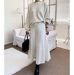 ▶ Colors ◀ Ivory Beige Black ▶ Size ◀ One size(Free) - Please, check below size spec ▶ Fabric ◀ Acrylic ▶Size Spec◀ Total Length : 80cm Waist : 32cm (Elastic banding-Around 64cm as circular) Hip : 37cm (Around 74cm as circular) ▶Washing method◀ Dry clean only -------------------------------------------- ▶ SHIPPING Information ◀ Delivery usually takes 10~15 business days. (Korea Post EMS) Even it is express shipping, recently it is not easy to get air space flexibly. Please, kindly wait a bit and be patient for us. *Delivery cost different from each country* -------------------------------------------- ▶ Exchange & Refund Policy ◀ If you want to cancel or exchange your order within 5 hours after placing an order, Then We are able to accept it But if you ask for it after 5 hours or request r Sweater Knit Skirt, Skirt Knit, Skirt Sweater, Fit Skirt, Air Space, Skirt Maxi, 5 Hours, Sweater Knit, Knit Skirt