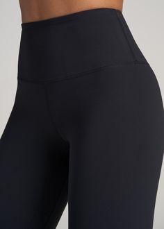 About Our High Waisted Tall Leggings These are the women's tall leggings you've been waiting for. Buttery-soft and extra-long, you'll want to wear this pair from our AT Balance collection all day long. Leggings are an essential piece in any woman's wardrobe, something you can wear to work out at the gym and hang out on the weekend – but finding options that fit your frame can be tricky. That's where we come in. We designed this pair exclusively for women between 5'9” and 6'6” with both Tall and Micro-elastic Black Yoga Pants, Versatile Black Elastane Tights, Black Tight Activewear With 5-inch Inseam, Black Micro-elastic Pants, Versatile Tight Black Yoga Pants, Pilates Leggings With Wide Waistband, Compressive Full-length Yoga Pants With Wide Waistband, Black Stretch Pants With Contoured Waistband, Compressive Full Length Yoga Pants With Wide Waistband