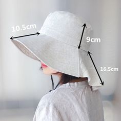 Step out with confidence in our chic, Lightweight Linen UV Protection Bucket Hat. In a light beige, breathable fabric, it offers style and sun safety in one. Enjoy wide-brimmed coverage and UV defense, enhanced with a unique ruffled detail for added elegance and neck protection. Key Features: UPF fabric for high UV protection Wide brim for face and neck coverage Lightweight and breathable linen-like material Elegant ruffled detailing Foldable design for easy packing and travel Specifications -Material: 100% cotton -Size: 56-58cm Wide Brim Bucket Hat, Leather Beret, Sun Safety, Knit Beret, Personalized Hats, Hat Beret, Summer Hats For Women, Bucket Hat Black, Sun Protection Hat