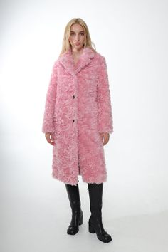 MARMALADE COAT IN PINK – SANDY LIANG Nyc Fits, Full Length Coat, Hair Socks, Monthly Payments, Uniform Dress, Sandy Liang, Knit Outerwear, Marmalade, Clothes Collection