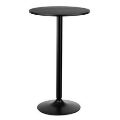 a round table with a black base on an isolated white background for use in any room