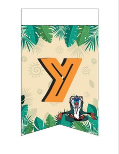 the letter y with an image of a koala on it