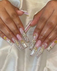 Maximalist Wedding, Charms Nails, Mexican Nails, Ballerina Nails Designs, Bad Nails, Spring Acrylic Nails, Modern Nails, Pearl Nails, Nails Only