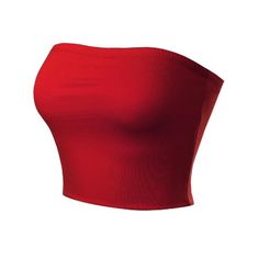 Cute Red Tops For Women, Red Strapless Top, Girly Shirts, Mc Ig, Diy Thrift Flip, Red Tube Top, Kiss Costume, Shein Fashion, Red Quinceanera Dresses