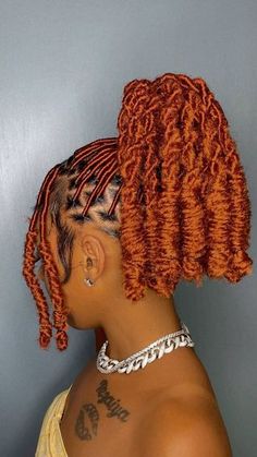 Styled Faux Locs, Loc Vacation Styles, Classy Loc Styles, Dreadlocks Styles For Women Black, Color Locs, Dyed Dreads, Vacation Hair, Color Hairstyles, Bride Hairstyle