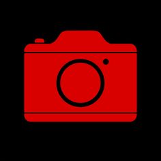 a red camera on a black background