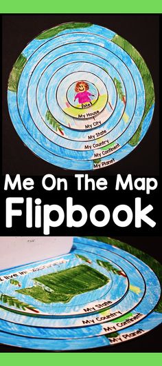 a paper plate with the words me on the map flipbook