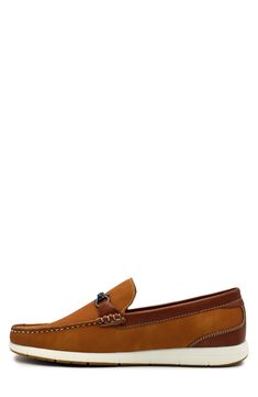 Smooth faux-leather exudes polished style on this casual bit derby crafted with a cushioned footbed for daylong comfort. Synthetic upper and lining/rubber sole Imported Casual Leather Derby Loafers, Casual Slip-on Derby Loafers, Casual Slip-on Loafers For Derby, Casual Plain Toe Loafers For Derby, Casual Moc Toe Loafers For Derby, Casual Brown Loafers For Derby, Fall Bathroom Decor, Polished Style, Bit Loafers