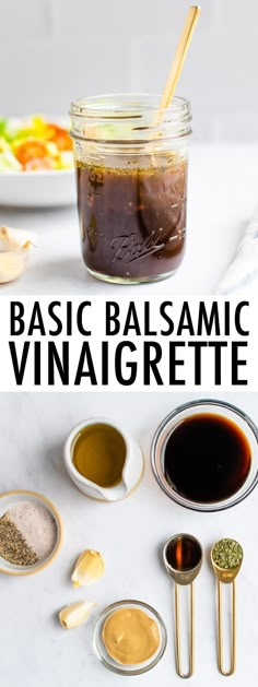 the ingredients for basic balsamic vinaigrete