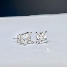 Mens 1 carat stud earrings Earrings Men, Mens Earrings Studs, Men Earrings, Square Earrings, Square Cut, 1 Carat, Stud Earring, Jewelry Earrings Studs, Labour Day