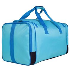 a large blue bag with handles and straps