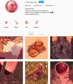 an instagram page with images of people and animals on it's screenshots