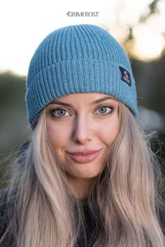 Knit Hats have been used in Scandinavia since the Viking Age - and we're not seeing any reason to stop the habit. This beanie has been knitted from 55% Organic Merino Wool and 45% Organic Cotton into warm, luxurious comfort. #grimfrost Norwegian Vikings, Viking Designs, Watch Cap, Knit Hats, Viking Age, Logo Tag, Comfort Color, Streetwear Women, Scandinavia