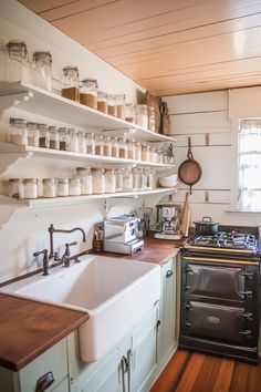 the kitchen is clean and ready to be used as a cooking area for meals or desserts