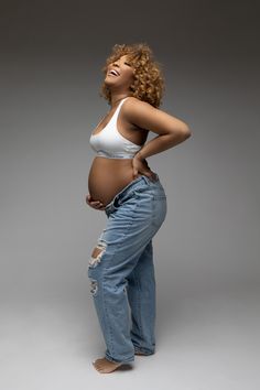 calvin klein maternity shoot, black mom  maternity sesssion, smiling mom maternity Maternity Pics Calvin Klein, Simple Maternity Poses, White Bra And Jeans Maternity Shoot, Simple Maternity Shoot Outfit, Simple Maternity Outfits For Photoshoot, Maternity Photo Shoot Jeans Outfit, Calvin Klein Maternity Shoot Family, White Shirt Blue Jeans Maternity Shoot, Maternity Photo Shoot Ideas Calvin Klein