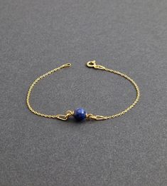 DESCRIPTION: Lapis Lazuli Bracelet with Sterling Silver; Lapis Lazuli Beads: Blue; Shape: Round; Weight: ~4 g; Type of Clasp: Spring Ring; Gems: Lapis Lazuli; Bead Size: ~6 mm; SHIPPING INFORMATION We send all orders within 1-3 business days after the payment is cleared. All packages are being sent via Regular Air Post (Registered). The most common Delivery time is as follows: Europe: 10-30 days; USA: 15-45 days; Elsewhere: 15-45 days; PACKAGING For convenient gifting, each anklet / bracelet fro Elegant Blue Sterling Silver Chain Bracelet, Elegant Blue Bracelets With Adjustable Chain, Dainty Blue Bracelet With Adjustable Chain, Minimalist Adjustable Lapis Lazuli Jewelry, Adjustable Minimalist Lapis Lazuli Jewelry, Everyday Blue Bracelet With Adjustable Chain, Elegant Blue Chain Bracelet For Everyday, Blue Adjustable Chain Bracelet For Everyday, Handmade Minimalist Blue Bracelet