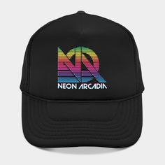 Glitch styled NR Neon Arcadia Logo -- Choose from our vast selection of Trucker hats to match with your favorite design to make the perfect custom graphic Hat. Customize your color! For men and women. Retro Graphic Print Snapback Baseball Cap, Retro Baseball Cap With Graphic Print And Curved Brim, Retro Graphic Print Baseball Cap, Retro Snapback Hat With Graphic Print, Retro Adjustable Hat With Graphic Print, Retro Graphic Print Hat One Size Fits Most, Retro Multicolor Trucker Hat, Retro Multicolor Trucker Hat With Curved Brim, Trucker Hats