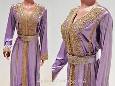 Luxury Traditional Purple Kaftan, Festive Floor-length Kaftan With Gold Embroidery, V-neck Purple Kaftan For Party, Velvet Kaftan, Moroccan Dresses, Floor-length Purple Bohemian Kaftan, Summer Kaftan, Pool Indoor, Royal Long-sleeve Embroidered Kaftan