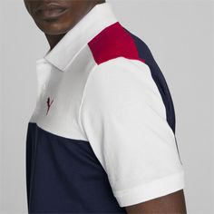 Pump Up The Cool With This Polo, Crafted From 100% Cotton For A Fit That's As Comfortable As It Is Stylish. Details Puma Branding Detailscrafted From 100% Cottonregular Fit | Navy Polo Collar Top For Sports, Navy Casual Sports Shirt, Casual Navy Sports Shirt, Casual Navy Shirt For Sports, Fitted Color Block Polo Shirt, Navy Color Block Collared Top, Navy Collared Color Block Top, Casual Navy Color Block Tops, Fitted Navy Color Block Tops