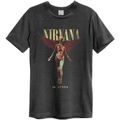 Amplified Nirvana In Utero Colour Mens Charcoal T Shirt Nirvana Amplified Tee Easy 30 day return policy Nirvana In Utero, Camisa Rock, Nirvana Tshirt, Nirvana Shirt, In Utero, Living In New York, Band Shirts, New Classic, Charcoal Color