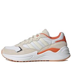 (WMNS) Adidas Originals Retropy Adisuper Shoes 'Cream White Orange' HQ1848 Adidas Cream Sneakers With Laces, Sporty Cream Running Shoes With Boost Midsole, Adidas Cream Sneakers, Cream Adidas Lace-up Sneakers, Sporty Cream Running Shoes With Rubber Sole, Cream Sporty Running Shoes With Rubber Sole, Cream Running Shoes With Round Toe For Jogging, Cream Running Shoes For Jogging, Sporty Cream Running Shoes For Jogging