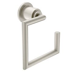 an image of a towel ring on a white background with the handle in polished stainless steel