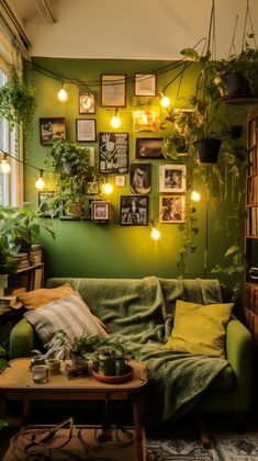 #HomeInterior #InteriorDesign #HomeDecor #DIYHome #CozySpaces #HomeInspo #DecorTips #RoomMakeover #StylishLiving #HomeSweetHome #Interiors #DesignInspiration #ModernHome #DecorLovers Earthy Home Decor, Earthy Home, Dekorasi Kamar Tidur, Green Walls, Living Room Green, Apartment Decor Inspiration, Green Rooms, Dream Room Inspiration, Dream House Decor