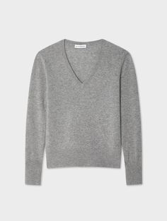 The ultimate relaxed-but-still-polished sweater, the Cashmere V Neck is a wardrobe staple that you'll love to live in. It’s spun from soft, lightweight cashmere for a straight fit with a flattering V-neckline and neatly ribbed trim. The minimal styling will make a great pairing with a high-waisted skirt or wide-leg jean. Details Straight fit. Long sleeve. Length in size small is 23". The model is 5'10 1/2" and is wearing a size small. 100% Cashmere. Hand wash cold or dry clean. Do not twist or w Crisp White Shirt, Knitwear Women, Women Pullover, Cashmere Sweaters, Modern Woman, Lay Flat, Leg Jeans, Sweaters & Cardigans, High Waisted Skirt