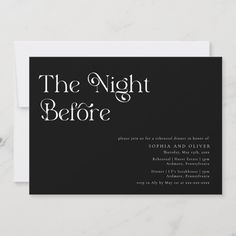 Elegant Unique Typography Rehearsal Dinner Invitation Elegant Rehearsal Dinner