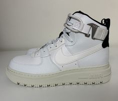 White Nike High-top Sneakers For Outdoor, High Top Air Force 1 Outfit, High Top Air Force, Boot Sneakers, Air Force 1 Outfit, Athletic Models, Nike Air Force 1 High, Air Force 1 High, Nike Air Force 1