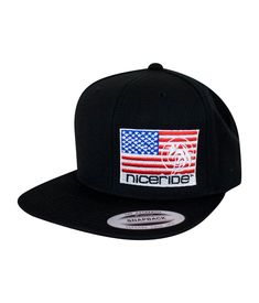 6089 Classic Snapback Hat, Baseball Cap with the American flag and NICERIDE 's "NICERIDE Pride - LP" design embroidered on the front left panel and Blacked Out Classic Palm Logo with red leaves embroidered on the back right side. Designed, Embroidered and Shipped in the United States. Patriotic Snapback Hat With Flat Brim, Black Patriotic Adjustable Baseball Cap, Black Adjustable Patriotic Baseball Cap, Patriotic Black Snapback Trucker Hat, Black Patriotic Snapback Trucker Hat, Patriotic Adjustable Snapback Hat With Flat Bill, Adjustable Black Patriotic Trucker Hat, Palm Logo, Lp Design