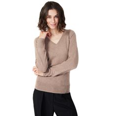 Elevate your wardrobe with the Style Republic 100% Pure Cashmere V-Neck Sweater, a symbol of luxury and comfort. This exquisite piece is not just a sweater; it's a refined embrace of premium cashmere that promises both warmth and unparalleled softness.

- Material: 100% Pure Cashmere
- Style: V-Neck Sweater
- Gender: Female
- Age Group: Adult
- Color: Nougat

Designed for the discerning woman, this sweater combines timeless elegance with modern sophistication. Whether paired with jeans for a cas Chic Aesthetic, Cashmere Sweater Women, Womens Cashmere, Casual Weekend, Winter Warmers, Tailored Trousers, Knit Jumper, Cashmere Sweater, V Neck Sweater