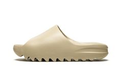 The adidas Yeezy Slide “Pure” is one of three earth tone colorways of the comfortable slip-on sandal to be released by Kanye West and adidas in April 2021.  Releasing next to the “Core” and “Resin” styles, the “Pure” features a beige-colored lightweight EVA foam construction for maximum comfort whether walking through the city streets or relaxing poolside.  Like all Yeezy Slides, the midfoot arch stabilizes the foot and the ridged outsole ensures grip on slippery surfaces.  Release date: April 2 Kanye West Adidas, Adidas Yeezy Slide, Yeezy Slides, White Jordans, Open Toe Slippers, Baskets Adidas, Air Jordan 4 Retro, Stadium Goods, Adidas Samba